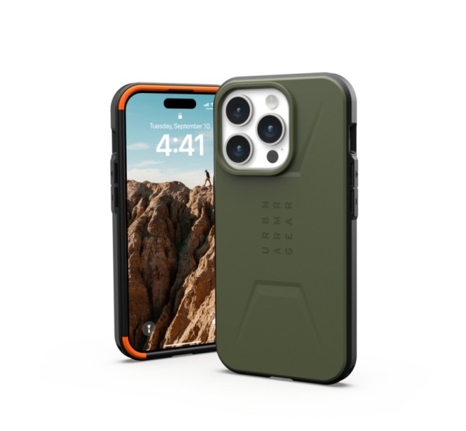 Чехол для мобильного телефона UAG Apple iPhone 15 Pro Civilian Magsafe, Olive Drab (114275117272)