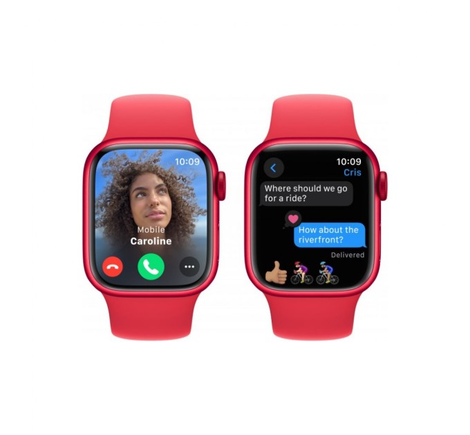 Смарт-годинник Apple Watch Series 9 GPS 41mm (PRODUCT)RED Aluminium Case with (PRODUCT)RED Sport Band - S/M (MRXG3QP/A)