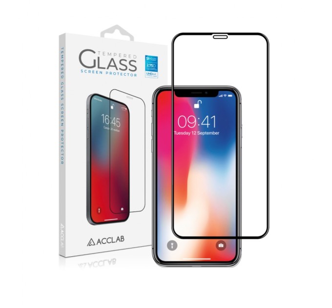 Скло захисне ACCLAB Full Glue ESD Apple Iphone X/XS/11 Pro (1283126532139)