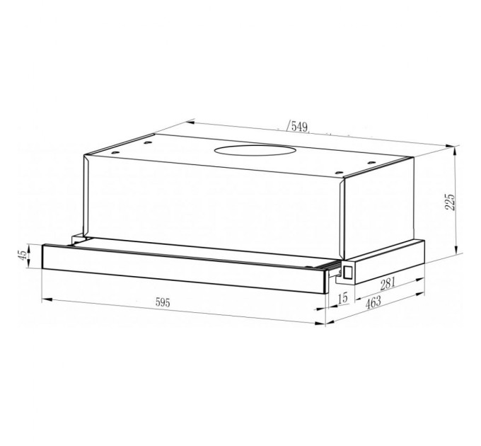 Витяжка кухонна Interline DELI BL A/60/2/T (DELIBLA/60/2/T)