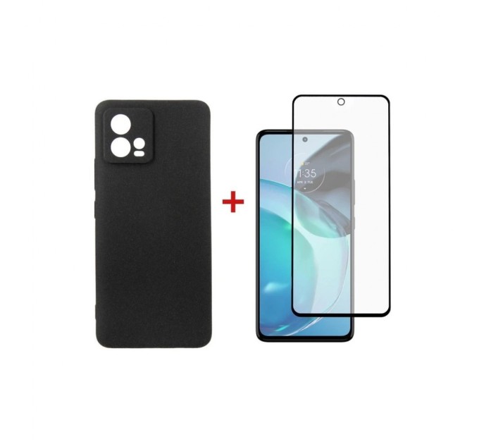 Чохол до мобільного телефона Dengos Kit for Motorola G72 case + glass (Black) (DG-KM-51)