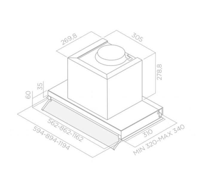 Витяжка кухонна Elica BOX IN PLUS IXGL/A/60