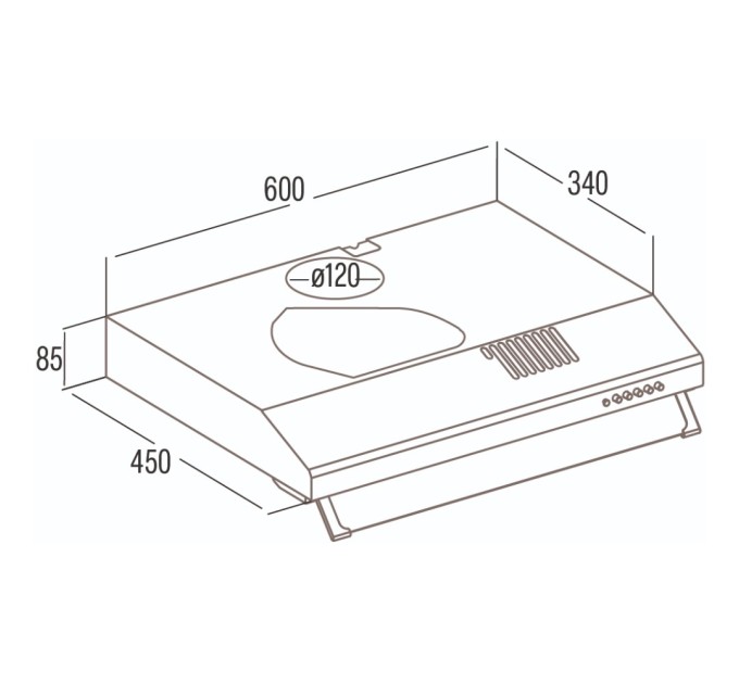 Витяжка кухонна Cata LFK 6001 Wh