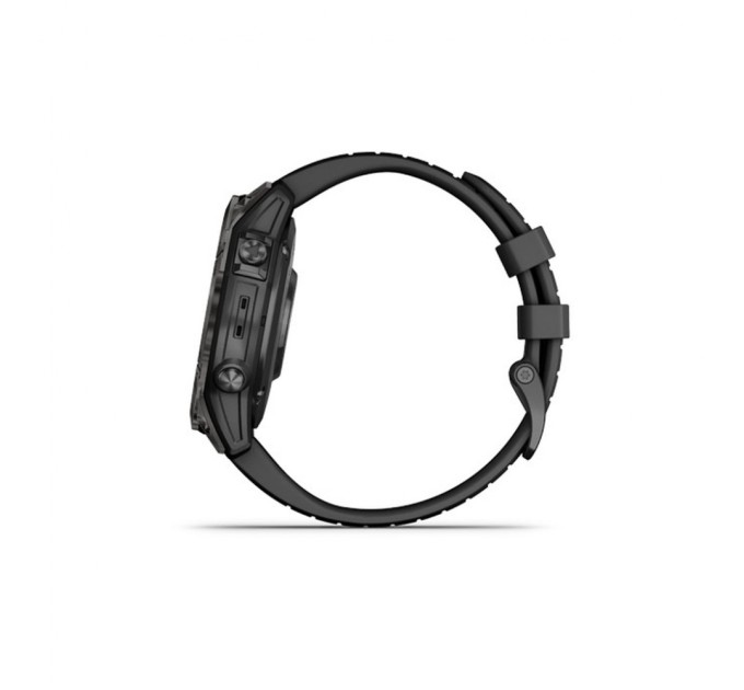 Смарт-часы Garmin fenix 7 Pro Saph Solar, Crbn Gry DLC Ti w/Black Band, GPS (010-02777-11)