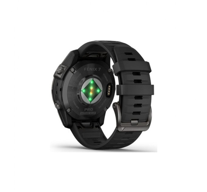 Смарт-часы Garmin fenix 7 Pro Saph Solar, Crbn Gry DLC Ti w/Black Band, GPS (010-02777-11)