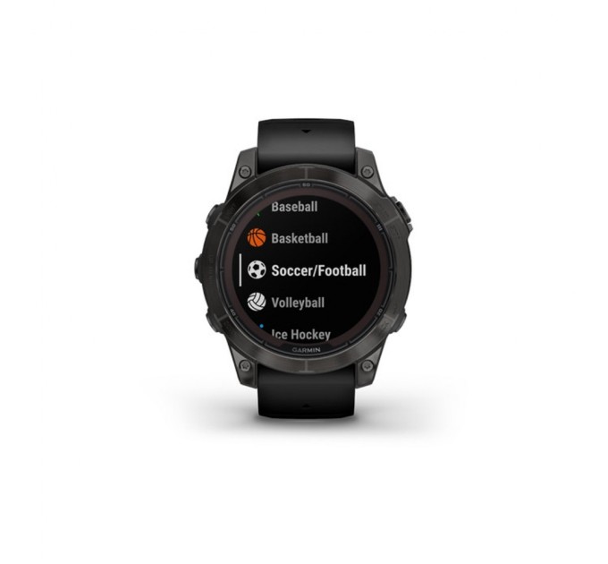 Смарт-часы Garmin fenix 7 Pro Saph Solar, Crbn Gry DLC Ti w/Black Band, GPS (010-02777-11)