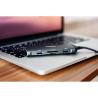 Концентратор Canyon 8-in-1 USB-C (CNS-TDS15)