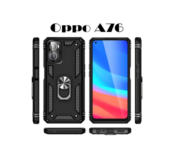 Чохол до мобільного телефона BeCover Military Oppo A76/A96 Black (707405)