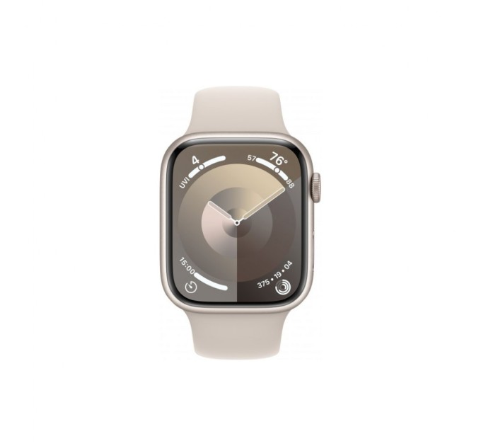 Смарт-годинник Apple Watch Series 9 GPS 41mm Starlight Aluminium Case with Starlight Sport Band - S/M (MR8T3QP/A)