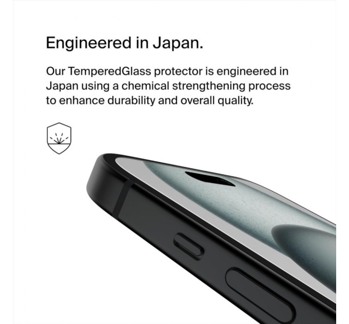 Скло захисне Belkin iPhone 15 Plus/14 Pro Max TemperedGlass (1 Pack) (OVA136ZZ)
