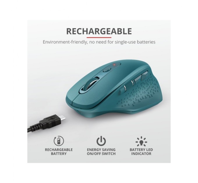 Мышка Trust Ozaa Rechargeable Wireless Blue (24034)