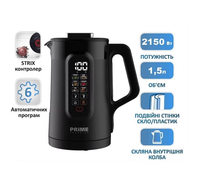 Електрочайник PRIME Technics PKD 1598 BG