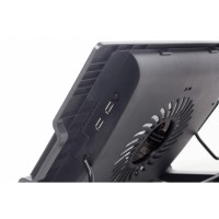 Підставка до ноутбука Gembird до 17", 1x150 mm fan, black (NBS-1F17T-01)