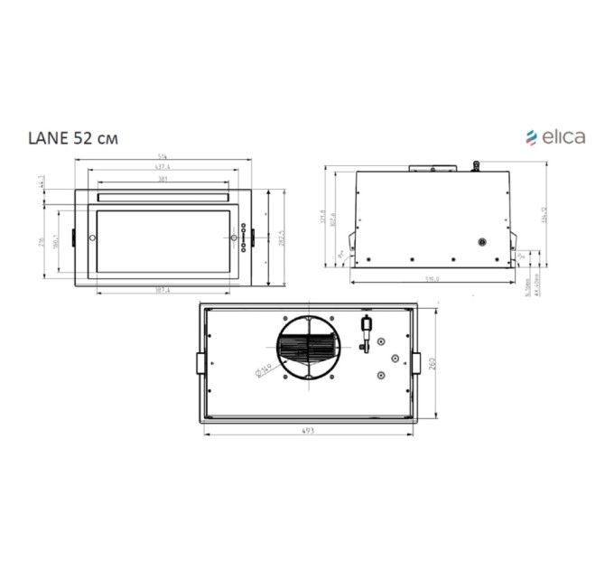 Витяжка кухонна Elica LANE IX/A/52