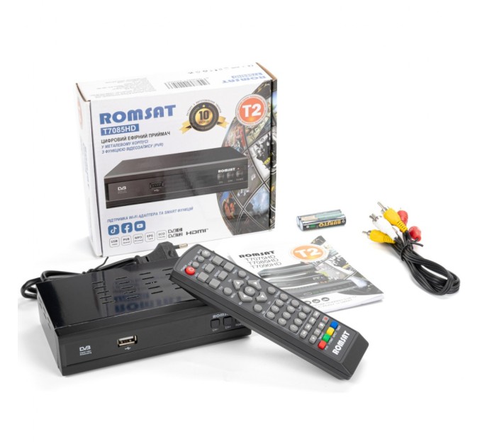ТВ тюнер Romsat DVB-T2 (T7085HD)