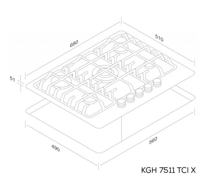 Варочна поверхня Kernau KGH 7511 TCI X