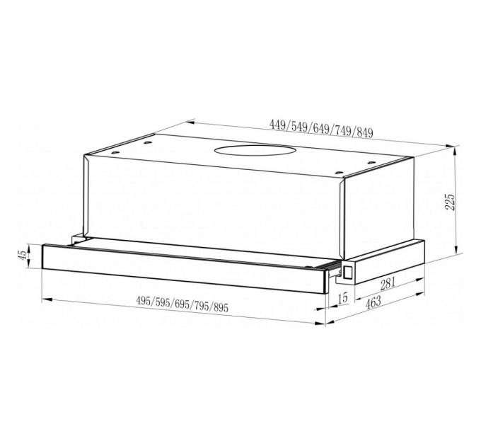 Витяжка кухонна Interline SLIM BL A/60/2/T