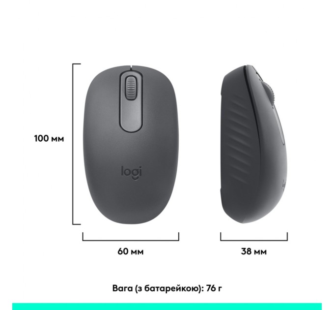 Мишка Logitech M196 Bluetooth Graphite (910-007459)