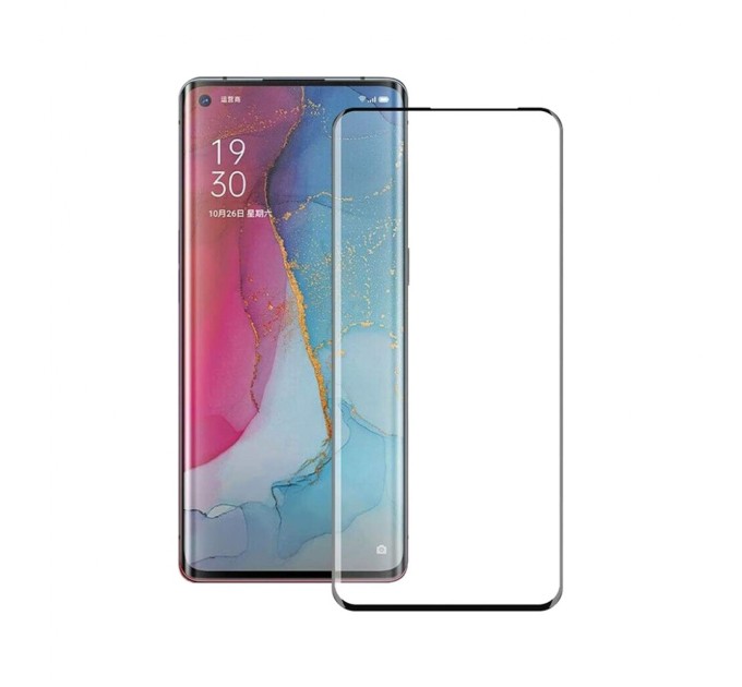 Стекло защитное PowerPlant 3D OPPO Reno4 Pro, Black (GL609239)