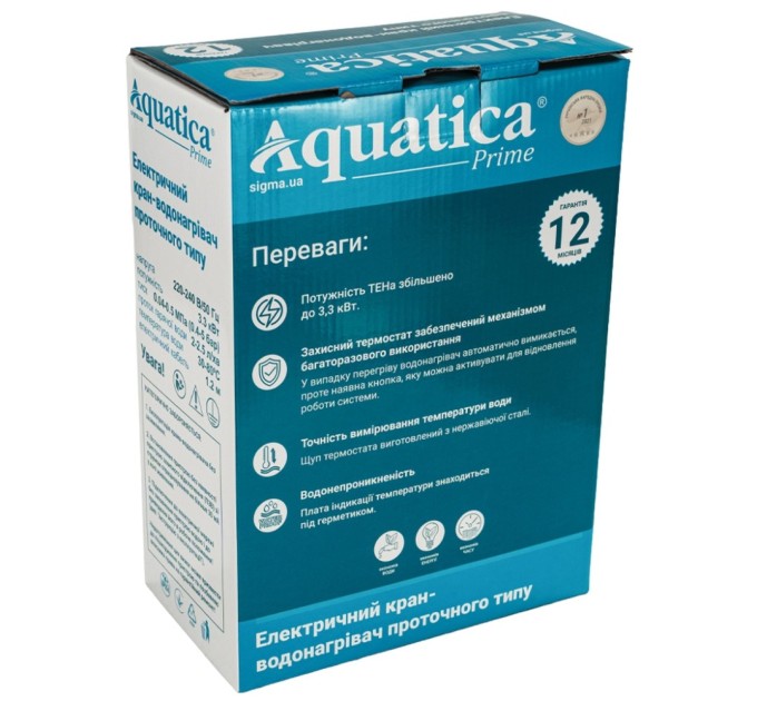 Проточний водонагрівач AQUATICA s96 3.3кВт для кухн (9796113)