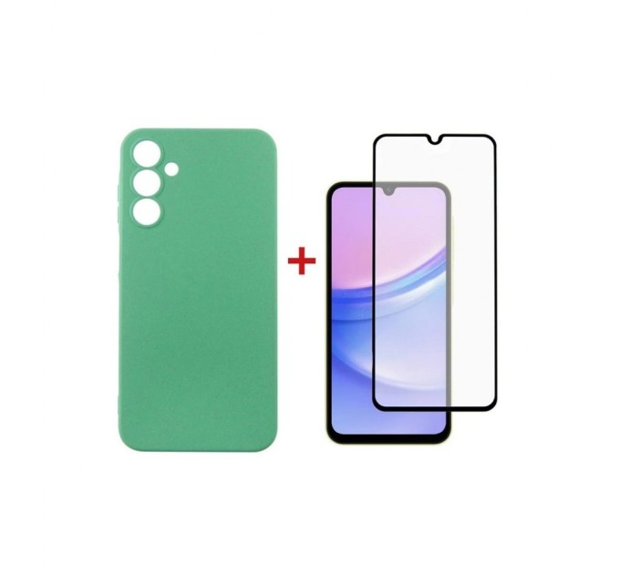 Чохол до мобільного телефона Dengos Kit for Samsung Galaxy A25 5G case + glass (Mint) (DG-KM-60)