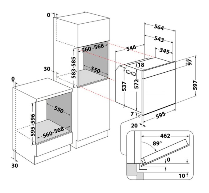 Духова шафа Whirlpool WOI4S8HM2SBA