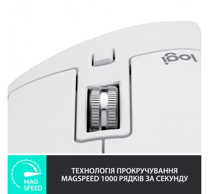 Мишка Logitech MX Master 3S Performance Wireless Mouse Bluetooth Pale Grey (910-006560)