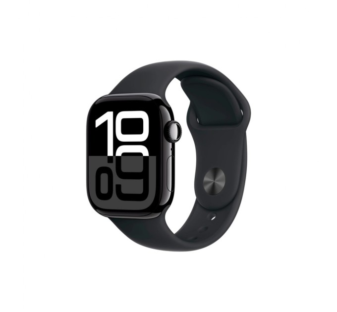 Смарт-годинник Apple Watch Series 10 GPS 42mm Jet Black Aluminium Case with Black Sport Band - S/M (MWWE3QH/A)