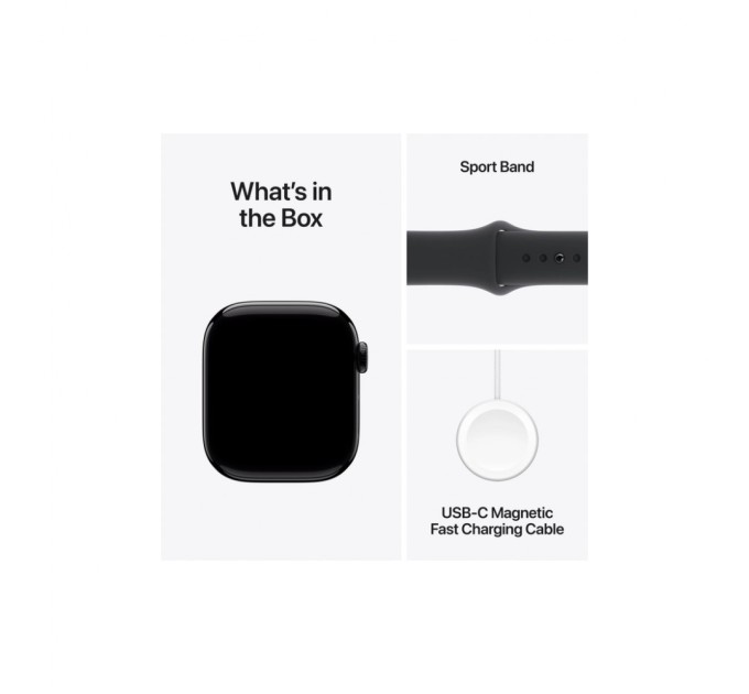 Смарт-годинник Apple Watch Series 10 GPS 42mm Jet Black Aluminium Case with Black Sport Band - S/M (MWWE3QH/A)