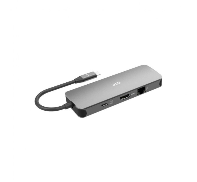 Концентратор Silicon Power USB-C 8-in-1 SR30 Silver Aluminum (SPU3C08DOCSR300G)