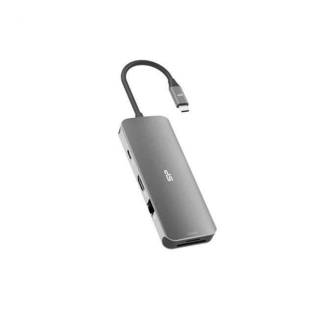 Концентратор Silicon Power USB-C 8-in-1 SR30 Silver Aluminum (SPU3C08DOCSR300G)