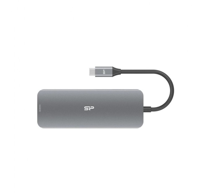 Концентратор Silicon Power USB-C 8-in-1 SR30 Silver Aluminum (SPU3C08DOCSR300G)