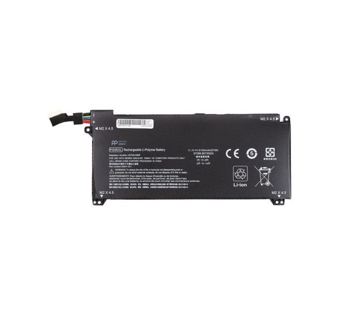 Акумулятор до ноутбука HP Omen 5 Air 15-dh0006TX (PG06XL) 11.1V 5100mAh PowerPlant (NB462223)