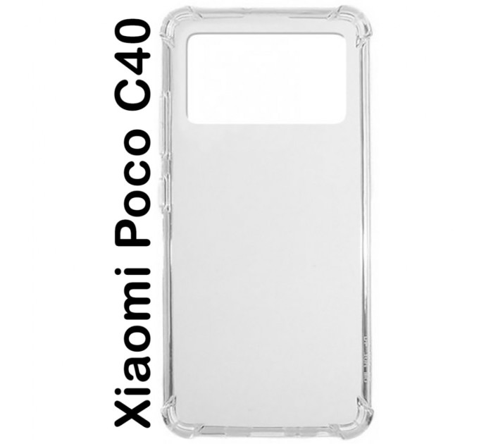 Чохол до мобільного телефона BeCover Anti-Shock Poco C40 Clear (707890)