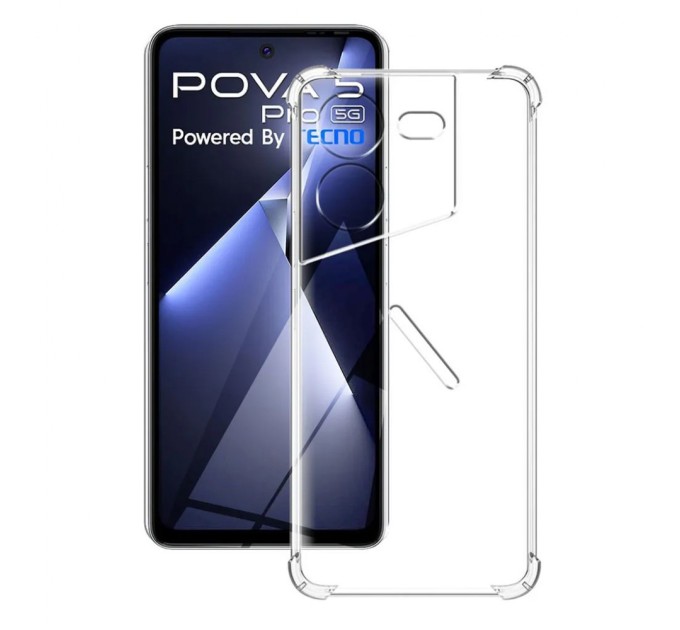 Чохол до мобільного телефона BeCover Anti-Shock Tecno POVA 5 Pro 5G (LH8n) Clear (711780)