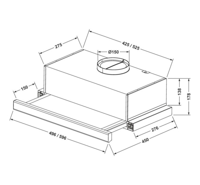 Витяжка кухонна Eleyus BREEZE G 700 60 BL