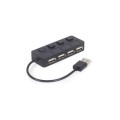 Концентратор Gembird USB 2.0 4 ports switch black (UHB-U2P4-05)