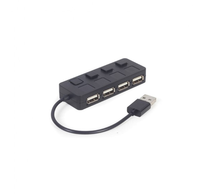 Концентратор Gembird USB 2.0 4 ports switch black (UHB-U2P4-05)