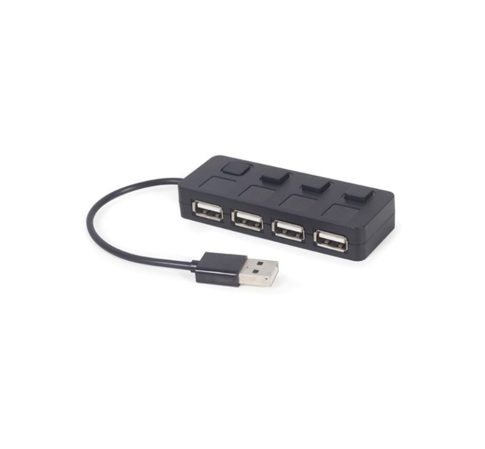 Концентратор Gembird USB 2.0 4 ports switch black (UHB-U2P4-05)