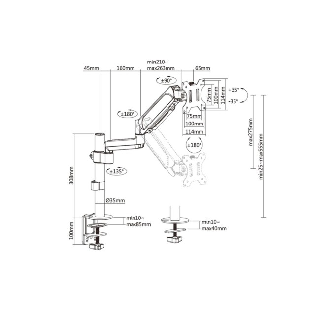 Кронштейн OfficePro MA721B