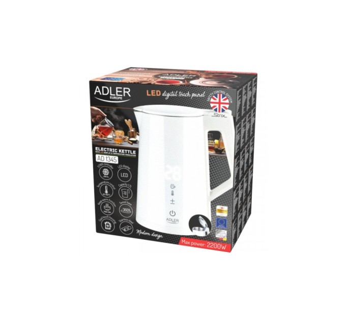 Електрочайник Adler AD 1345 white