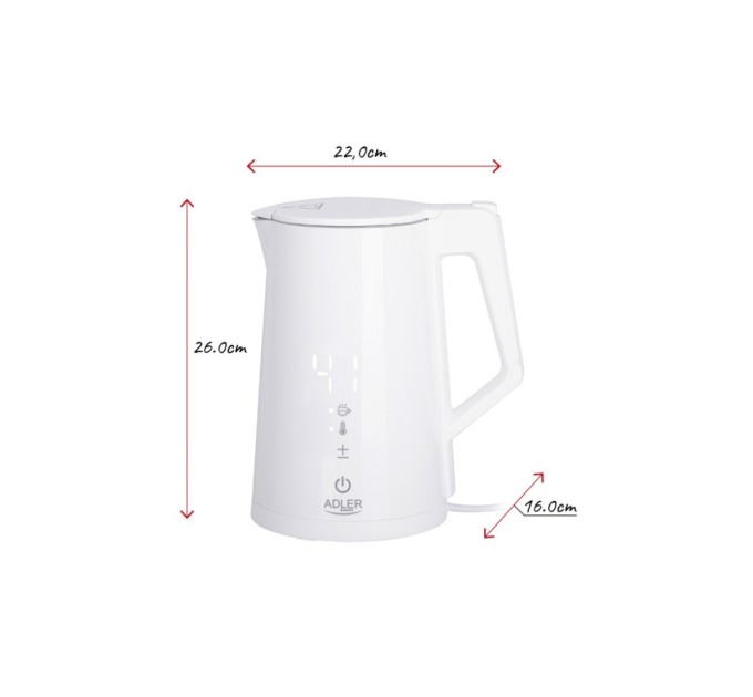 Електрочайник Adler AD 1345 white