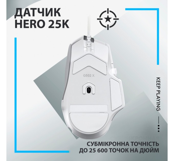 Мишка Logitech G502 X USB White (910-006146)