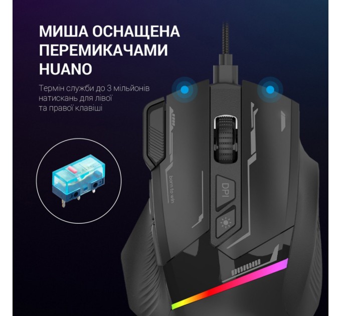 Мишка GamePro GM300B USB Black (GM300B)