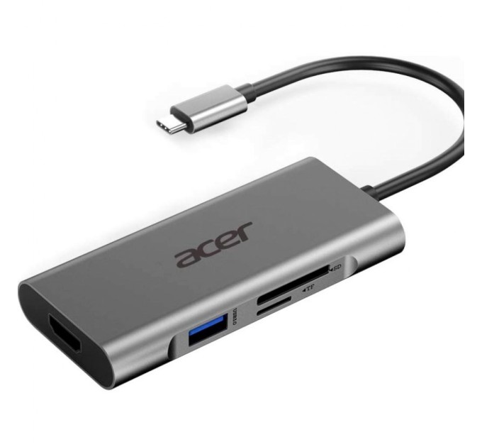 Порт-репликатор Acer 7in1 Type C dongle 1 x HDMI, 3 x USB3.2, 1 x SD/TF, 1 x PD (HP.DSCAB.008)