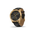 Смарт-часы Garmin vivomove Luxe, Pure Gold-Black, Leather, (010-02241-22)