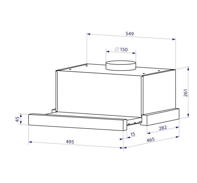 Витяжка кухонна Minola HTL 5714 BL 1100 LED
