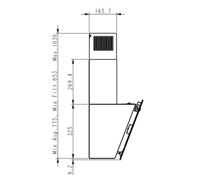 Витяжка кухонна Elica LIXA BL/A/60 (LIXABL/A/60)