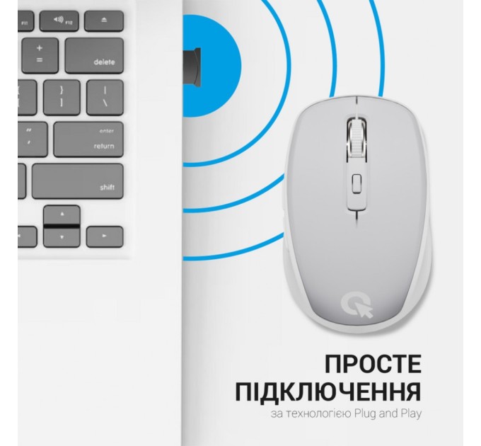 Мишка GamePro M267G Silent Click Wireless Gray (M267G)