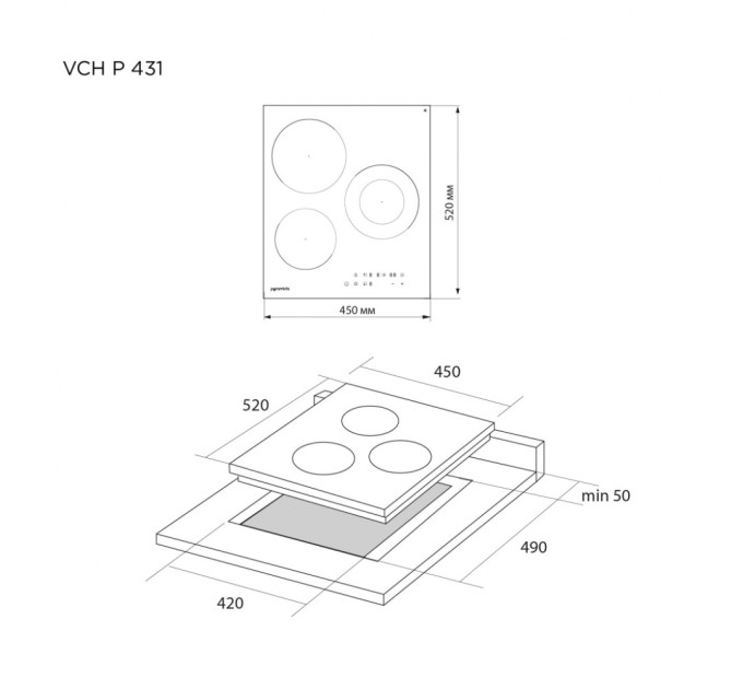 Варочна поверхня Pyramida VCH P 431
